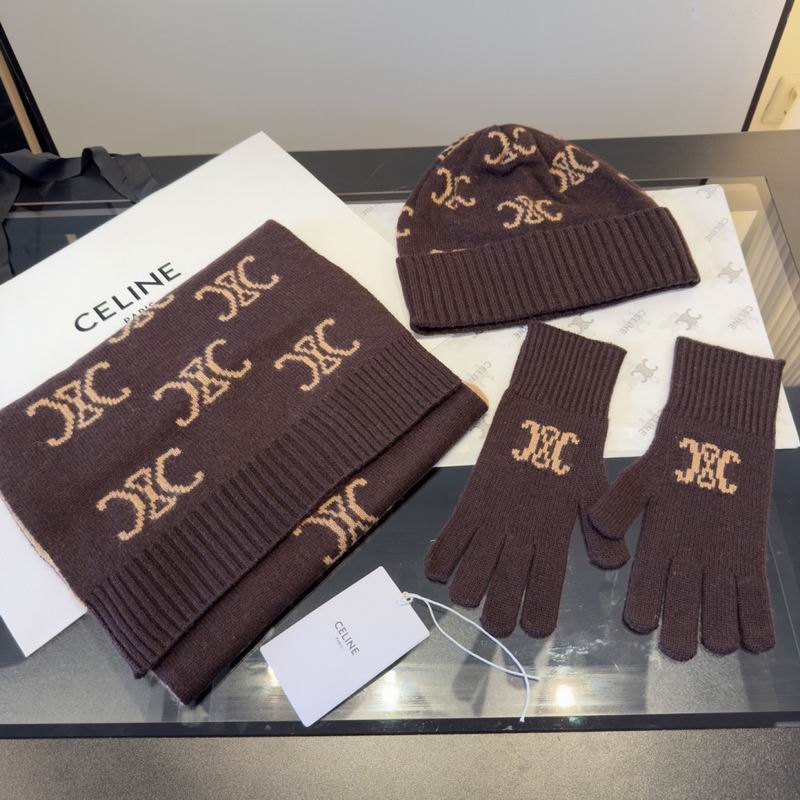 Celine Scarf Hat Gloves 122501